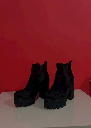 Siyah Gotik Platform Topuklu Kadın Bot - Görsel 2