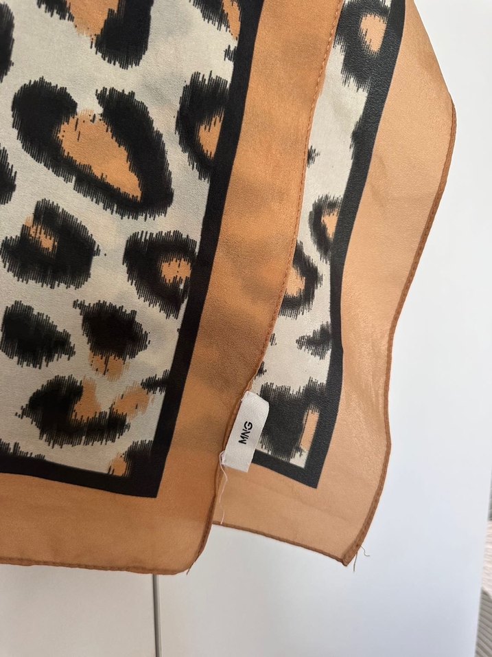 Mango Kahverengi Leopar Desenli Kadın Fular - Görsel 2