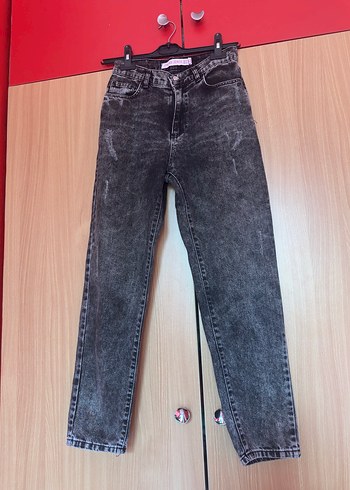 DKNY Yuksek Bel Siyah Denim Jean