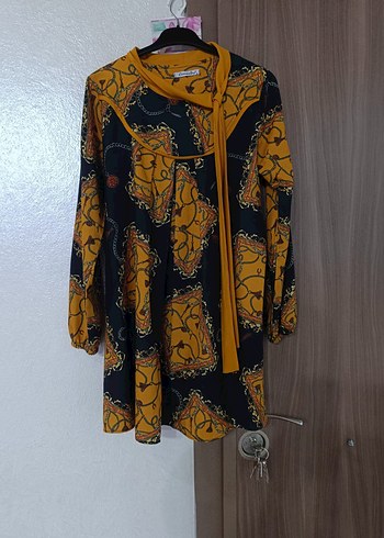 Uzun Kol Zincir Detaylı Bohem Tunik - Görsel 3