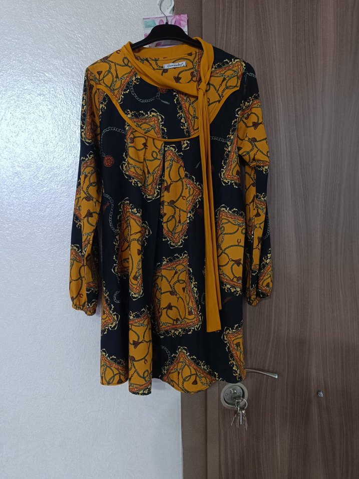 Uzun Kol Zincir Detaylı Bohem Tunik - Görsel 3