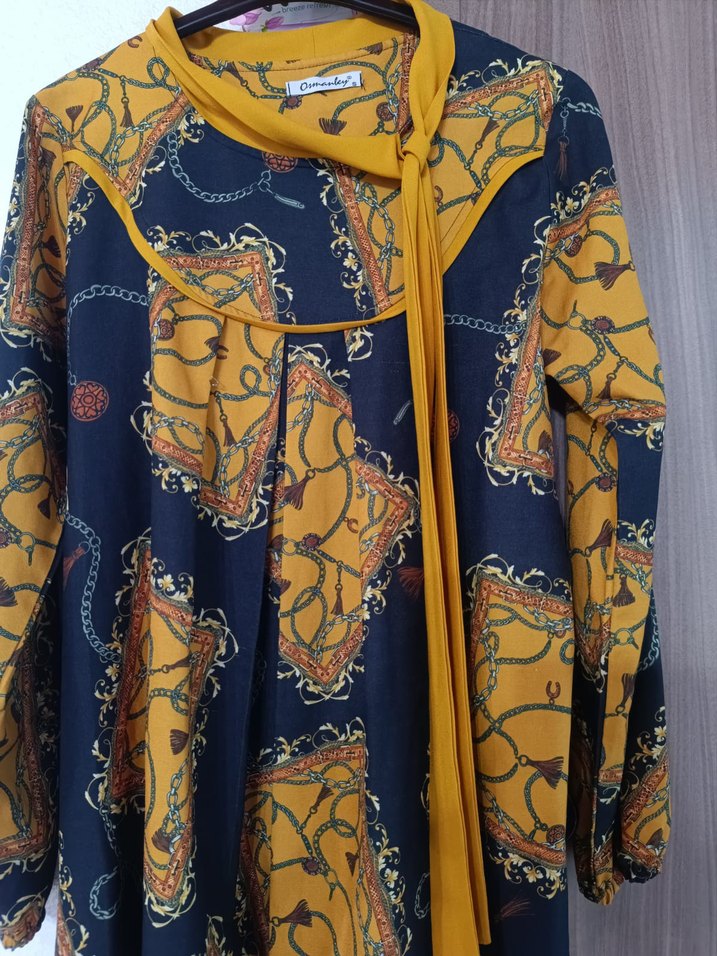 Uzun Kol Zincir Detaylı Bohem Tunik - Görsel 2