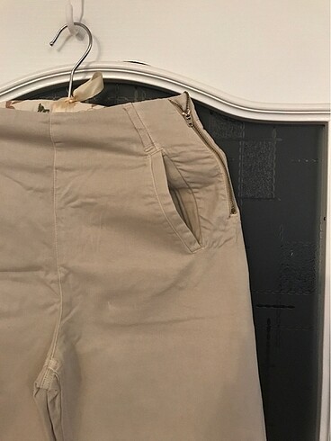 Zara Zara krem pantalon-34 beden boru paça
