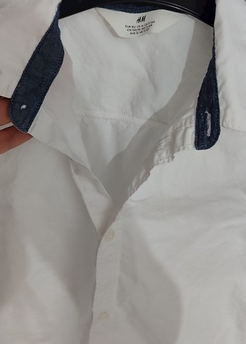 Erkek Çocuk Kısa Kollu Beyaz Pamuk Gömlek - Görsel 2