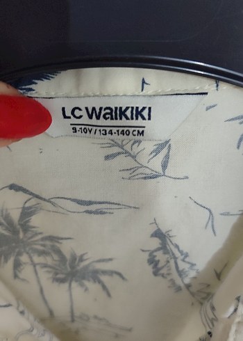 Bej Baskılı Kısa Kollu Erkek Gömlek 9 10 yaş - Görsel 2