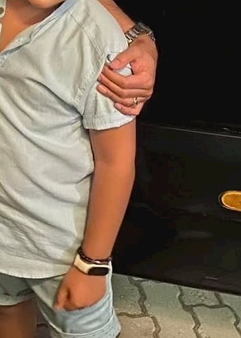 Mavi Kısa Kollu Erkek Keten Gömlek - Görsel 4