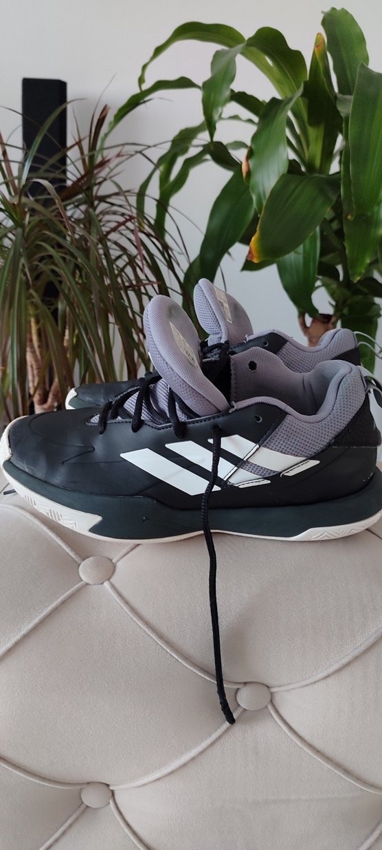 Adidas Siyah Gri Bağcıklı Basketbol Ayakkabısı - Görsel 2