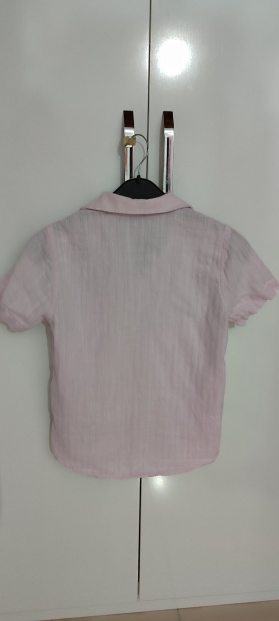 Erkek Çocuk Keten Kısa Kollu Gömlek 9 10 yaş - Görsel 2