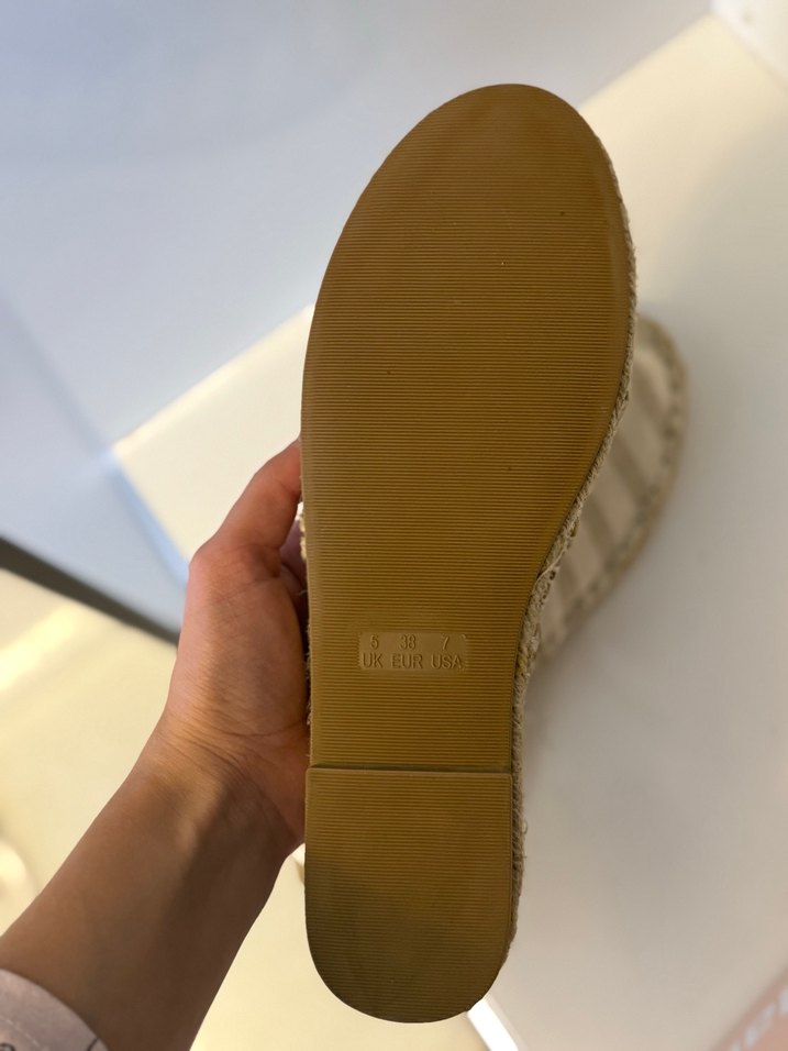 Primark Bej Dolgu Topuklu Bohem Sandalet - Görsel 3