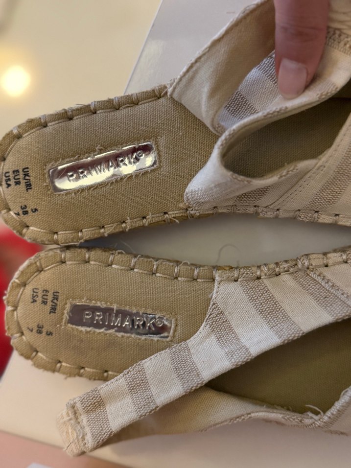 Primark Bej Dolgu Topuklu Bohem Sandalet - Görsel 2