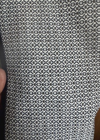 Gri lacivert Midi Kadın Ofis ceket - Görsel 4