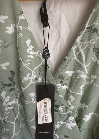 Yeşil Bohem Desenli Uzun Elbise - Görsel 3