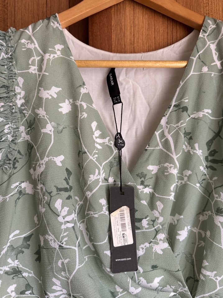 Yeşil Bohem Desenli Uzun Elbise - Görsel 4