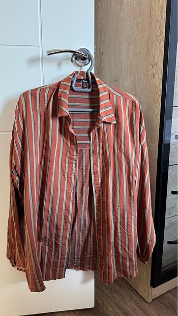 Mavi jeans çizgili gömlek