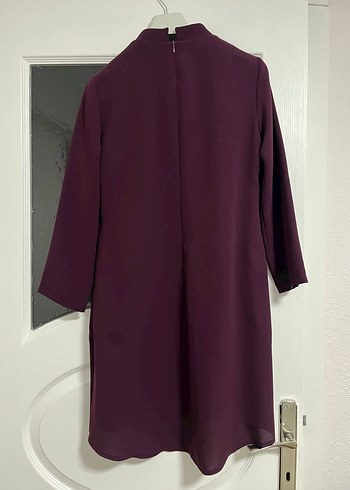 Diğer Mor Nakışlı Salaş Midi Tunik