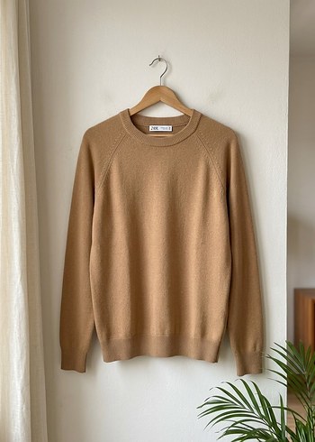 Zara Camel Renkli Rahat Bisiklet Yaka Triko Kazak