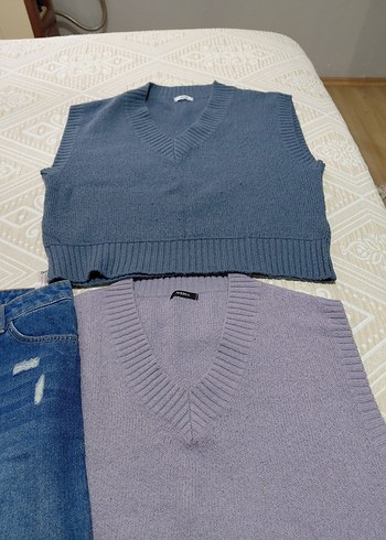 Kadın Kot Şort süveter - Görsel 6