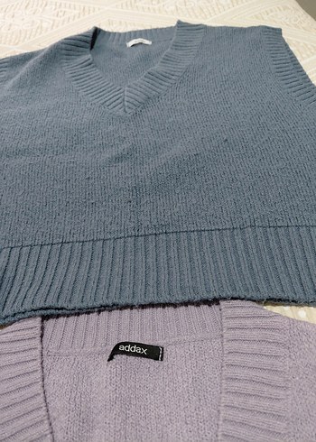 Kadın Kot Şort süveter - Görsel 7