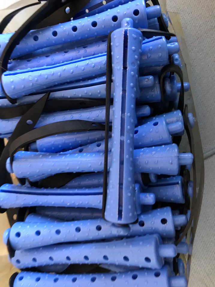 Mavi Perma bigudisi kuaför malzemesi - Görsel 4