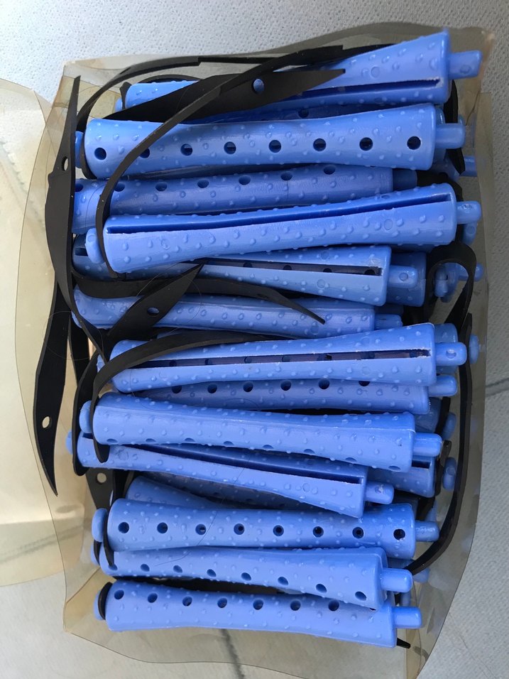 Mavi Perma bigudisi kuaför malzemesi - Görsel 3