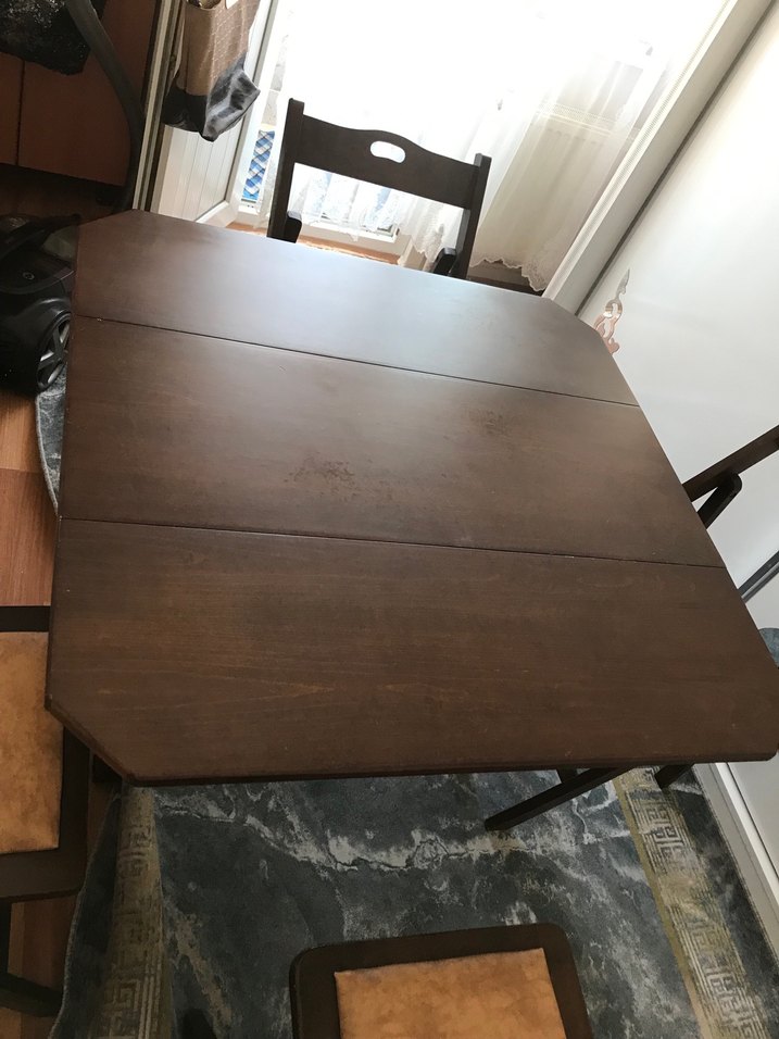 Kahverengi Yemek Masası ve Sandalyeleri - Görsel 5