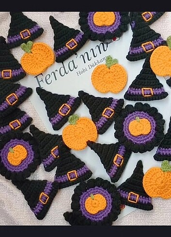 Halloween örgü toka