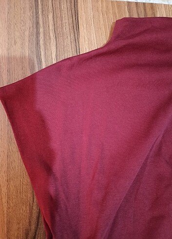 Stradivarius vişne rengi elbise - Görsel 2