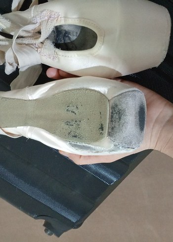 Beyaz Saten Kız Balerin Ayakkabısı - Görsel 5