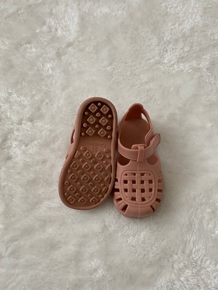 Kız Çocuk Pembe Tokalı Sandalet - Görsel 3