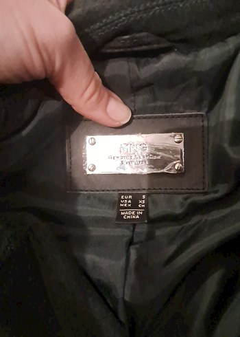 Haki Rengi Süet Biker Deri Ceket - Görsel 3