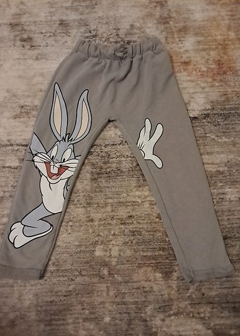 LC Waikiki Gri Baskılı Rahat Kesim Erkek Çocuk Pantolonu