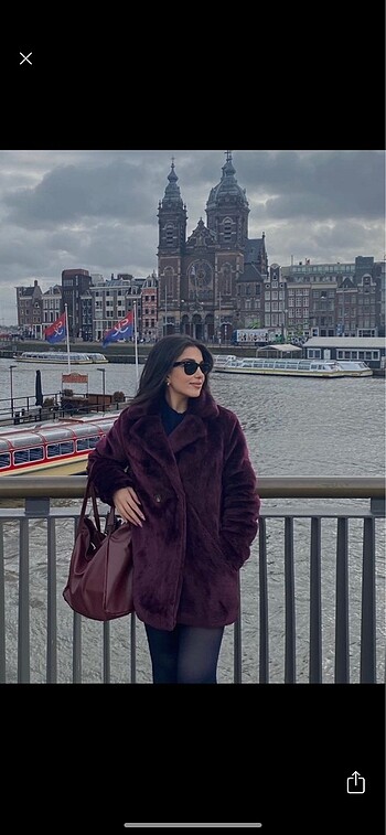 primark bordo kürk