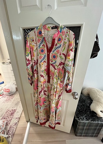 Etnik Desenli Uzun Bohem Elbise - Görsel 2