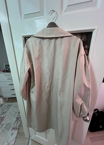 Bej Uzun Kadın Trençkot - Görsel 2