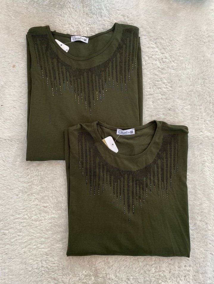 Bordo Kısa Kollu Mini Bluz - Görsel 2