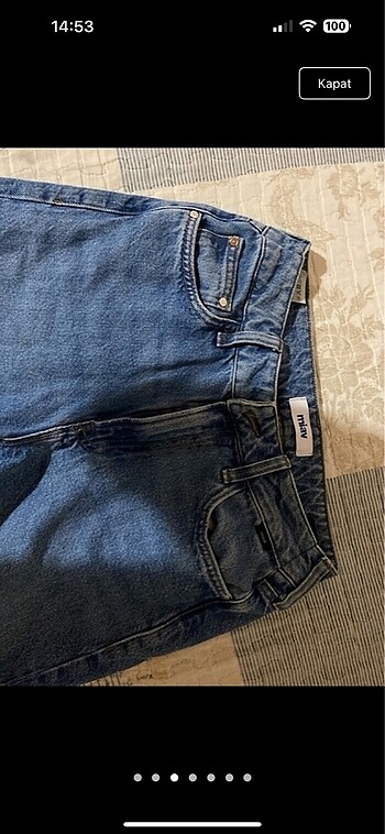 xs Beden mavi miav high rise flare jean