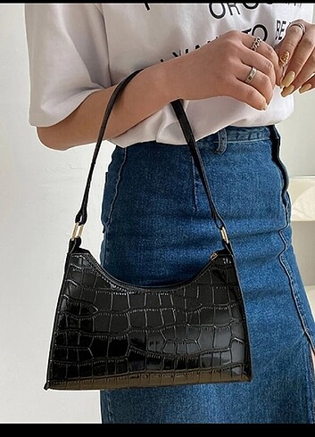Shein timsah desenli omuz çantası 