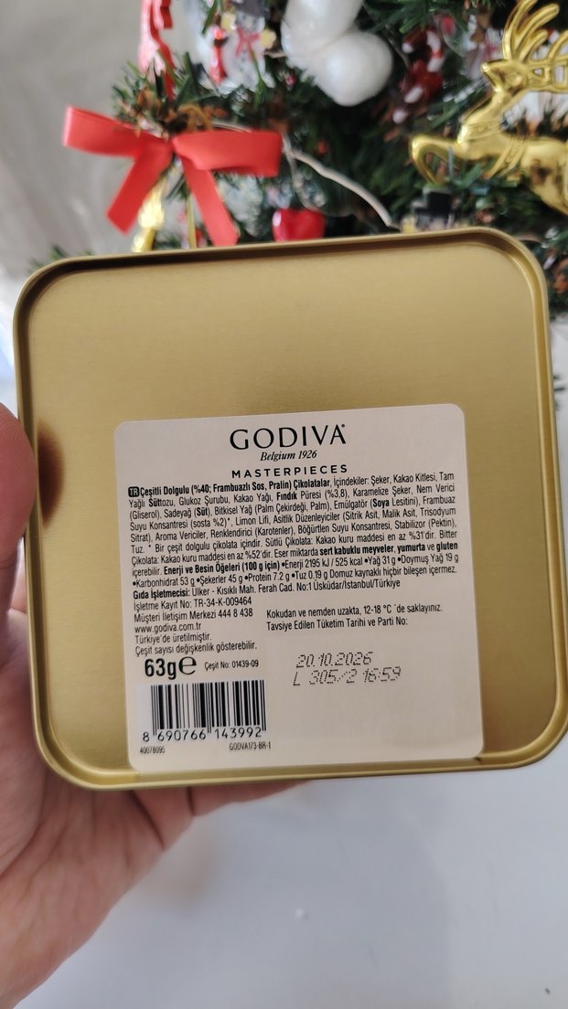GODİVA Yeni Yıl Metal Kutu  - Görsel 4