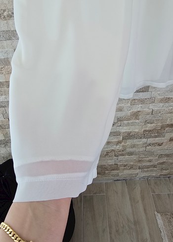 Diğer Beyaz Kadın Şifon Pantalon