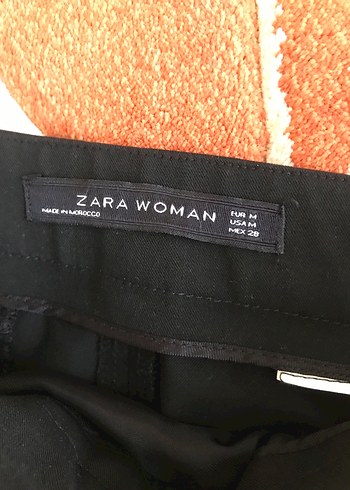 m Beden Zara boru paça siyah kumaş pantolon