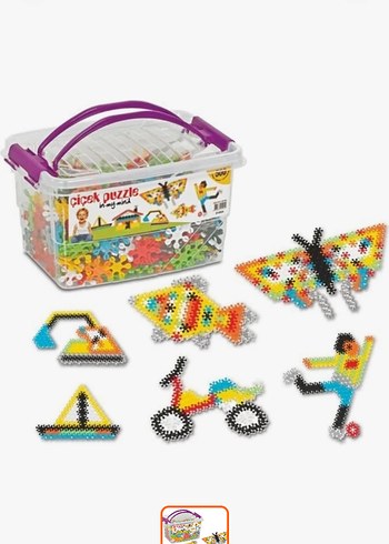 Renkli Çiçek Puzzle Eğitici Oyuncak Seti