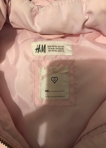 H&M Kız Çocuk Pembe Kürklü Kapüşonlu Yelek - Görsel 2