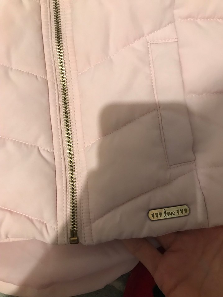 H&M Kız Çocuk Pembe Kürklü Kapüşonlu Yelek - Görsel 3