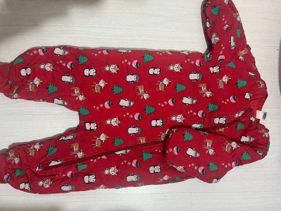 Renkli Baskılı Kırmızı Çocuk Uyku Tulumu - Görsel 2