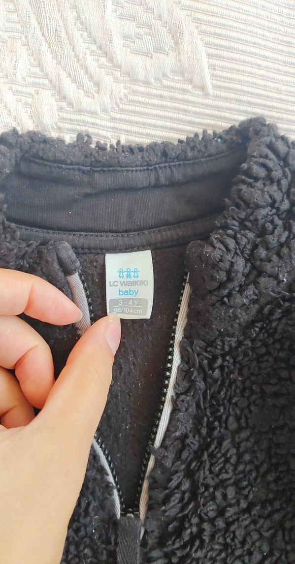 Koyu Gri Erkek Çocuk Tüylü Sweatshirt - Görsel 2