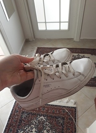 puma basket beyaz ayakkabi
