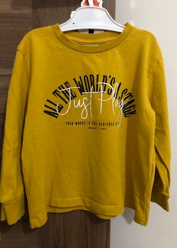 Erkek Çocuk Sarı Baskılı Sweatshirt