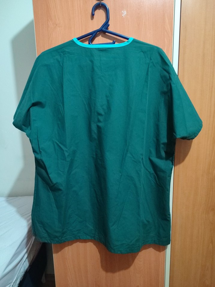 çizgi terikoton scrubs xl avcı yeşili - Görsel 3