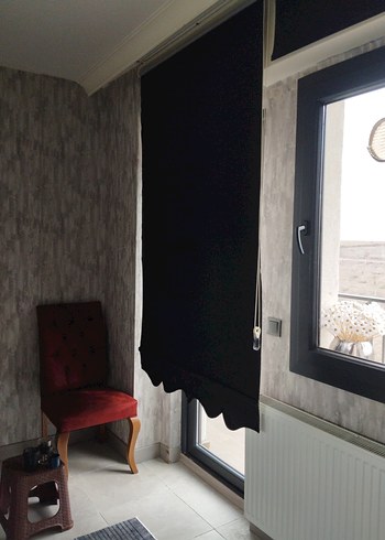 Siyah Gotik Desensiz Stor Perde - Görsel 2