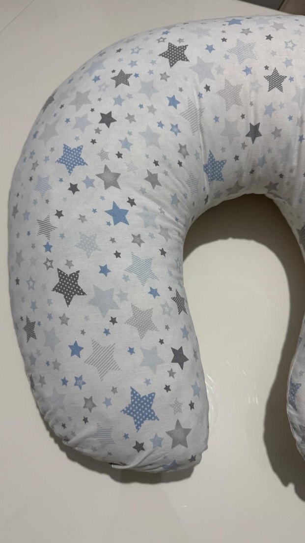 Gri Baskılı Emzirme ve Hamile Yastığı - Görsel 4